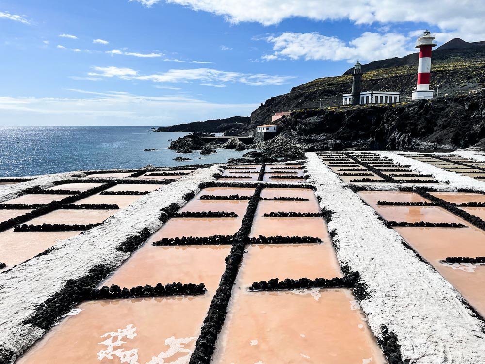 Salt flats in the coast of La Palma