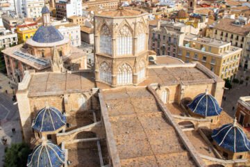 Roofs of the catheral view from its belltower